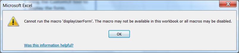 If the name of the subroutine is wrong, you can simply go into the VBE to fix it.