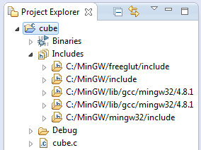 Package Explorer Includes List