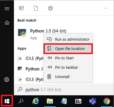 Python file location